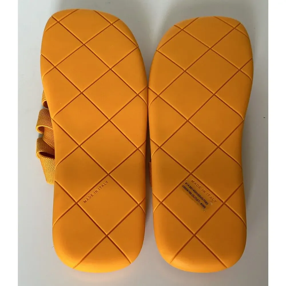NIB $790 Bottega Veneta Intrecciato Starfish Tangerine Sandals 9 US (42) 651402
